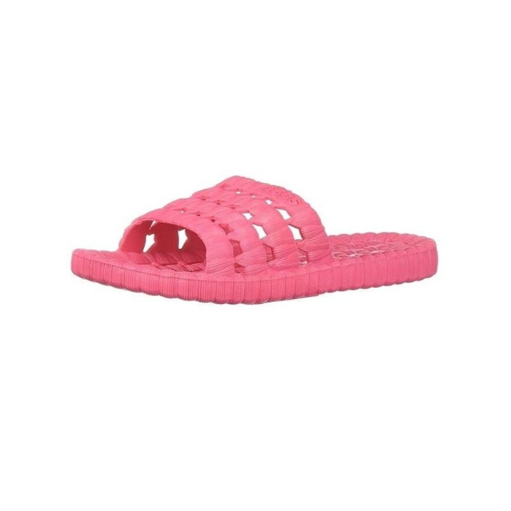 Tecs Womens 11 M Neon Pink Relax Water Flip Flop Slide Slippers NEW HA8